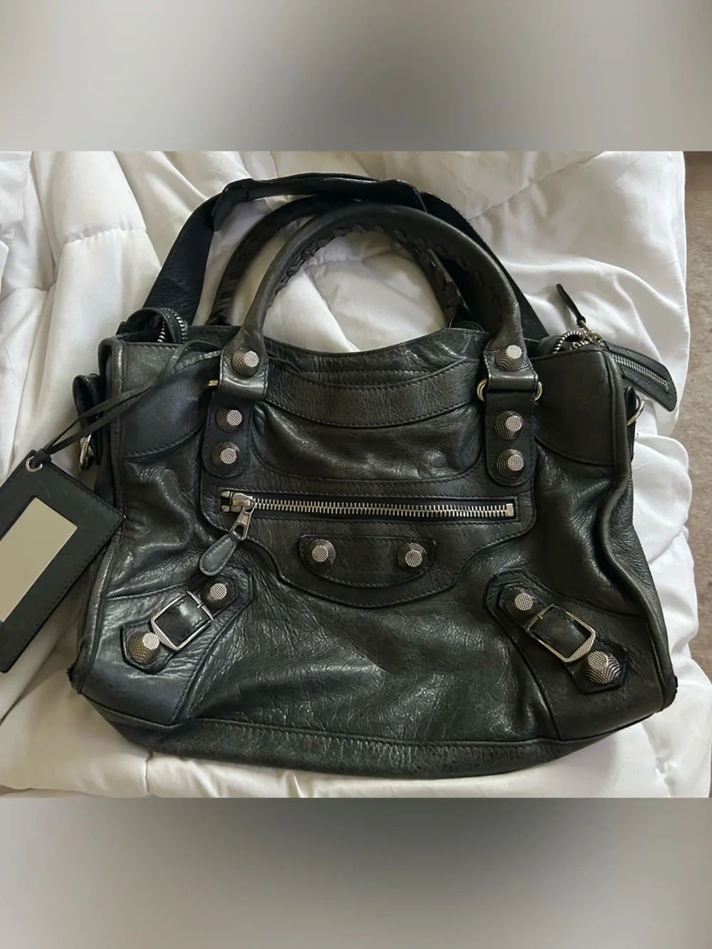 Balenciaga giant 21 anthracite grey Leather City Bag